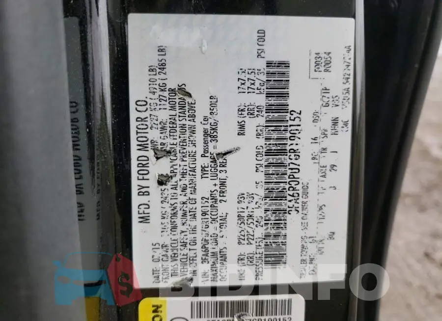 3FA6P0PU7GR190152 Photo# 12