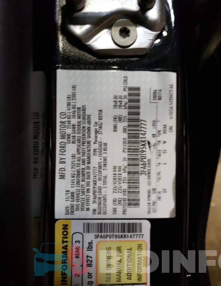 3FA6P0T95KR147777 Photo# 12