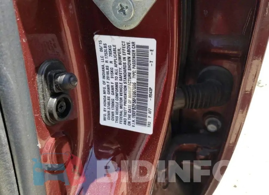 19XFB2F58FE087696 Photo# 12