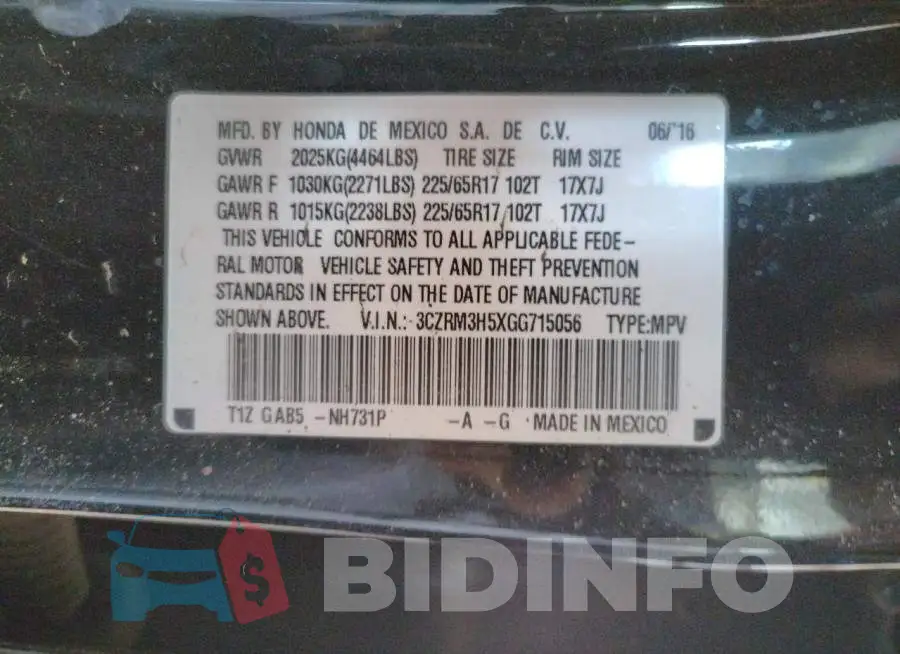 3CZRM3H5XGG715056 Photo# 12
