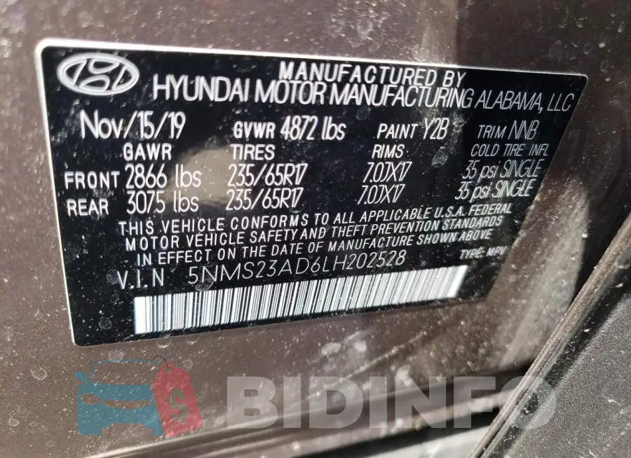 5NMS23AD6LH202528 Photo# 13