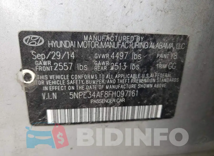 5NPE34AF8FH097161 Photo# 12