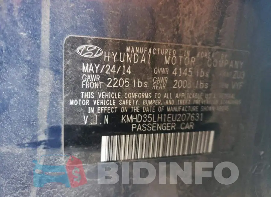 KMHD35LH1EU207631 Photo# 12