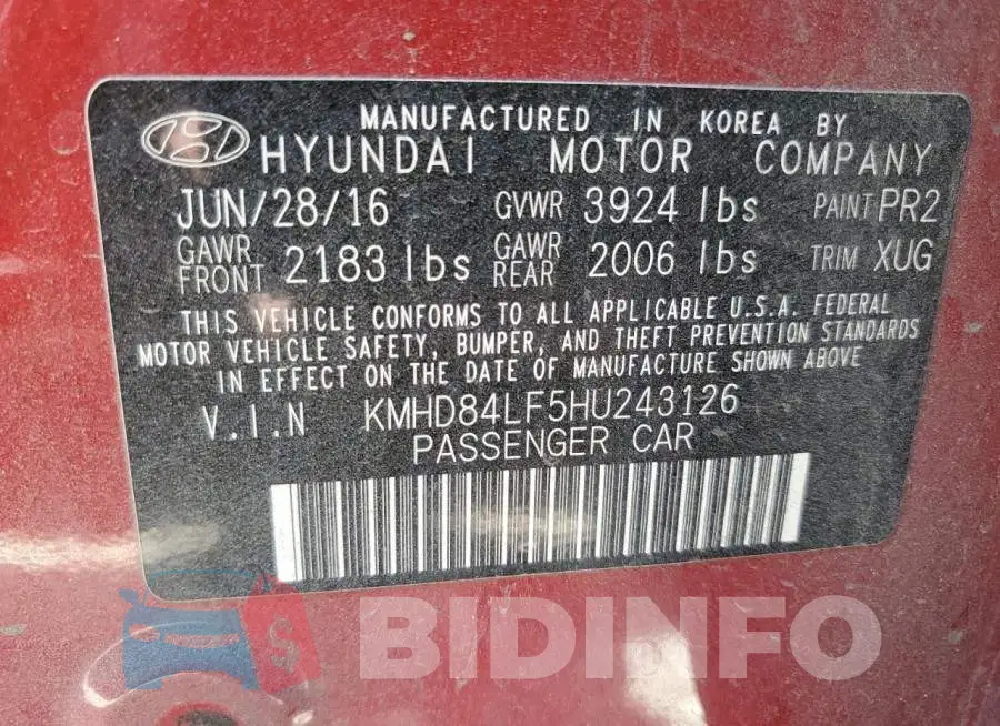 KMHD84LF5HU243126 Photo# 12