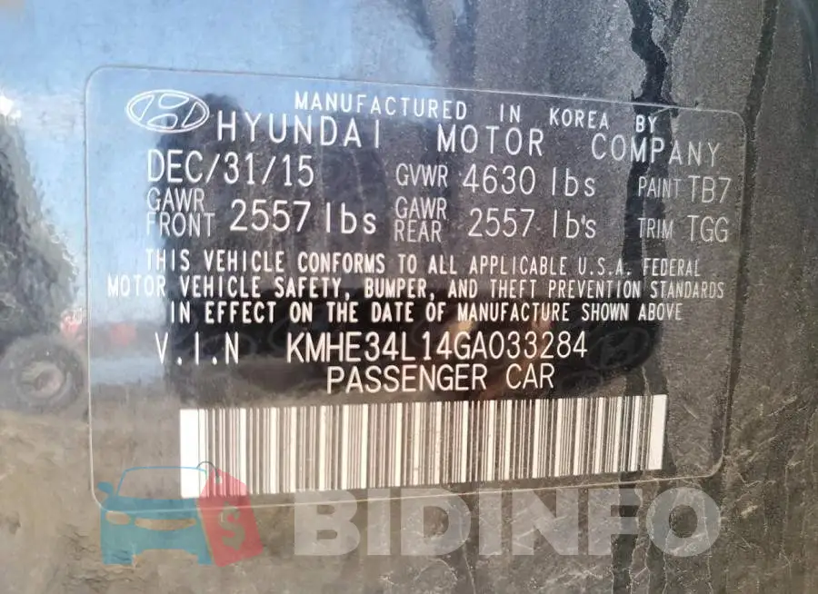 KMHE34L14GA033284 Photo# 13