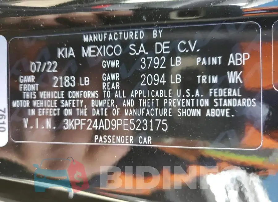 3KPF24AD9PE523175 Photo# 13