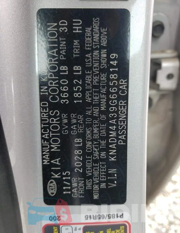 KNADM4A39G6658149 Photo# 12