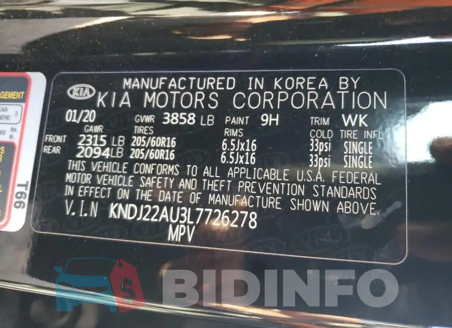 KNDJ22AU3L7726278 Photo# 10