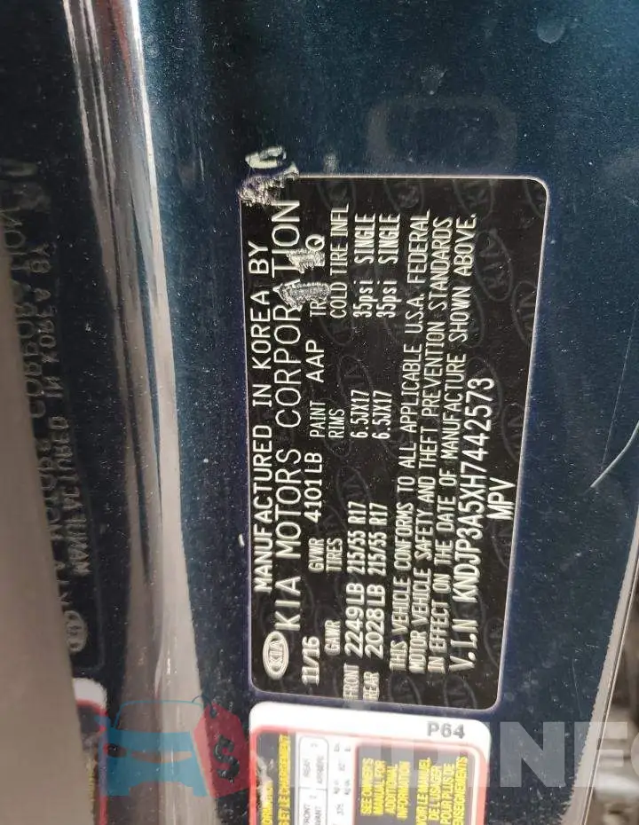 KNDJP3A5XH7442573 Photo# 12