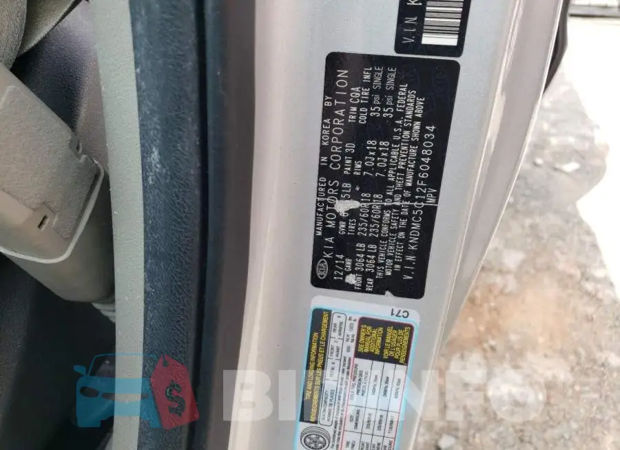 KNDMC5C12F6048034 Photo# 13