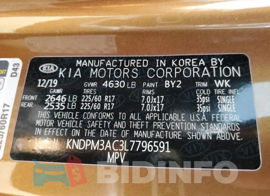 KNDPM3AC3L7796591 Photo# 13