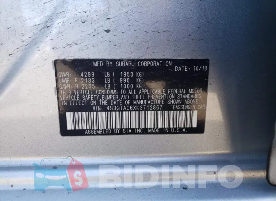 4S3GTAC6XK3712867 Photo# 12