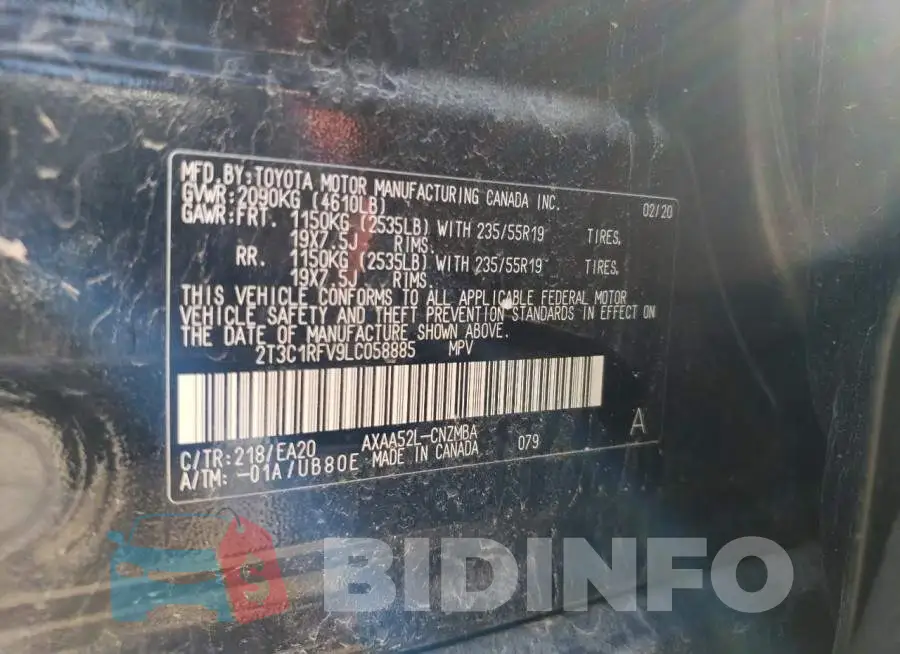 2T3C1RFV9LC058885 Photo# 14