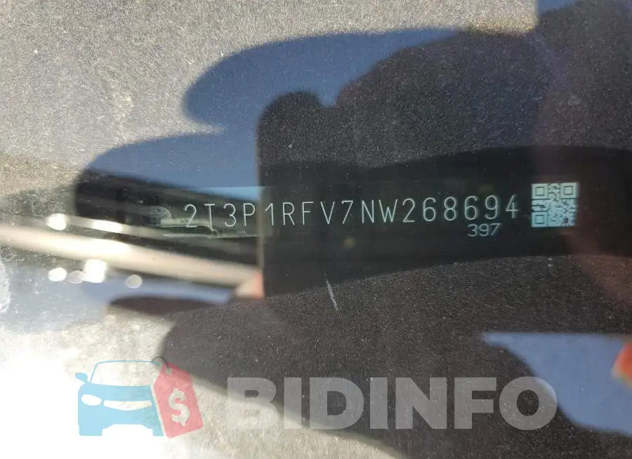 2T3P1RFV7NW268694 Photo# 12