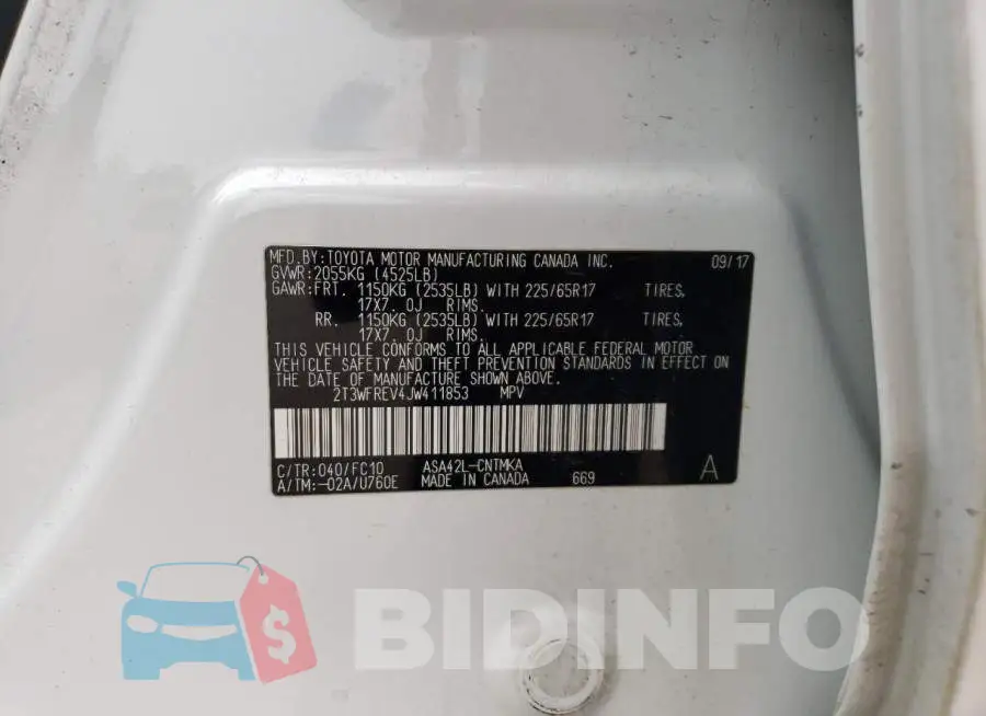 2T3WFREV4JW411853 Photo# 12
