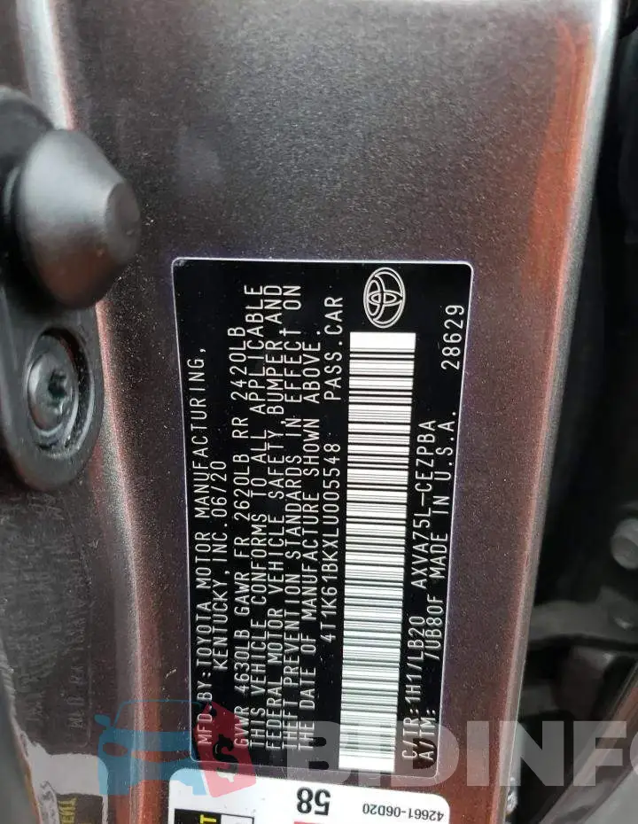 4T1K61BKXLU005548 Photo# 13