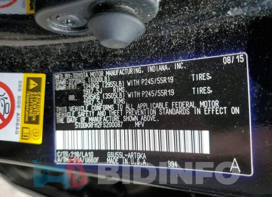5TDDKRFH2FS200087 Photo# 12