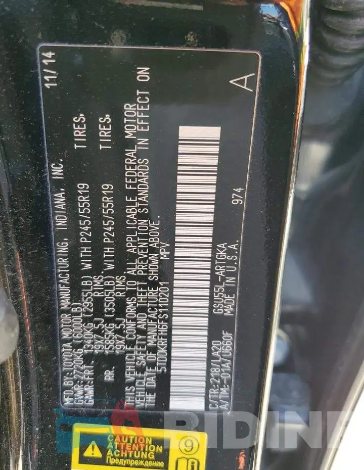 5TDDKRFH6FS110201 Photo# 14