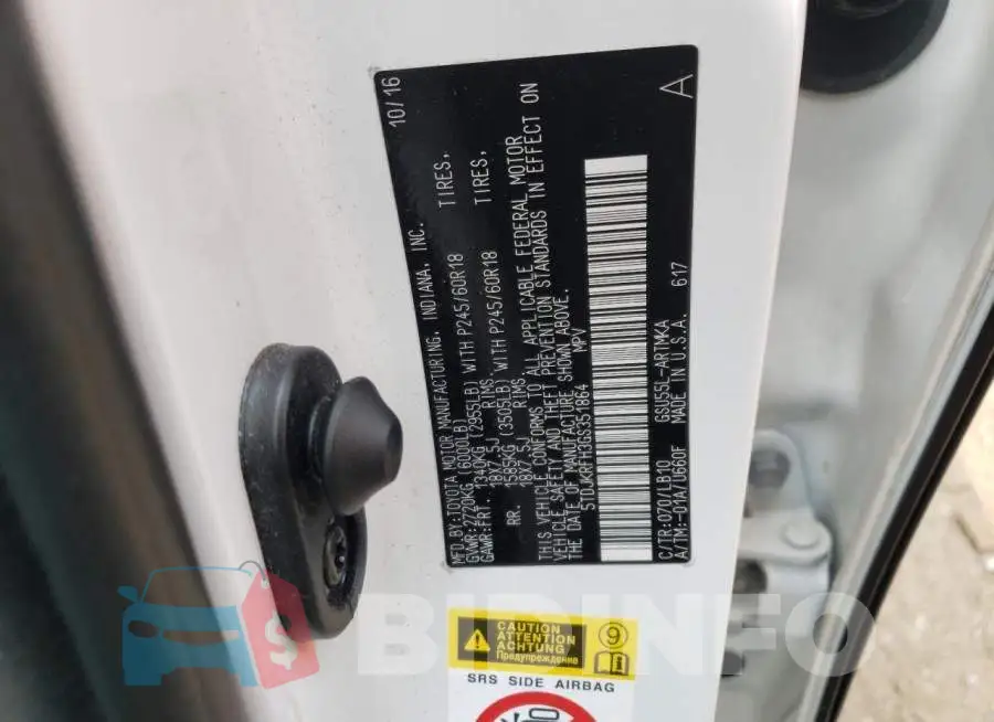 5TDJKRFH3GS351864 Photo# 13
