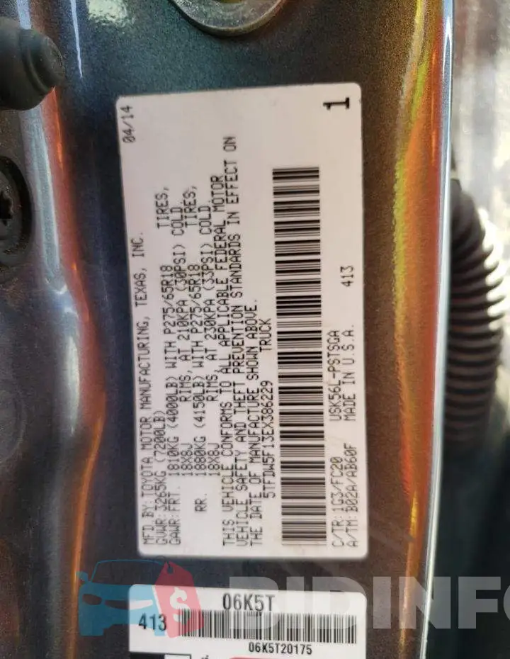 5TFDW5F13EX386229 Photo# 13