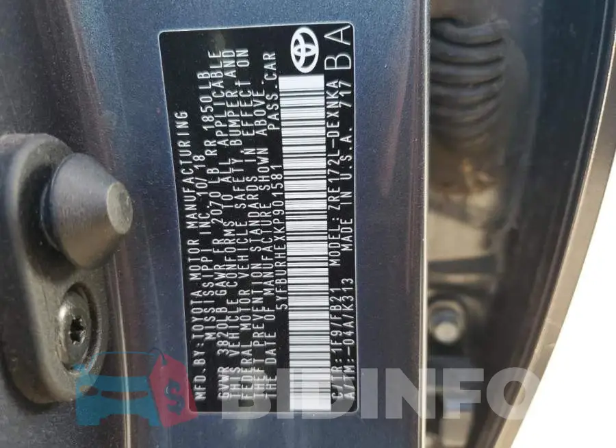5YFBURHEXKP901581 Photo# 12