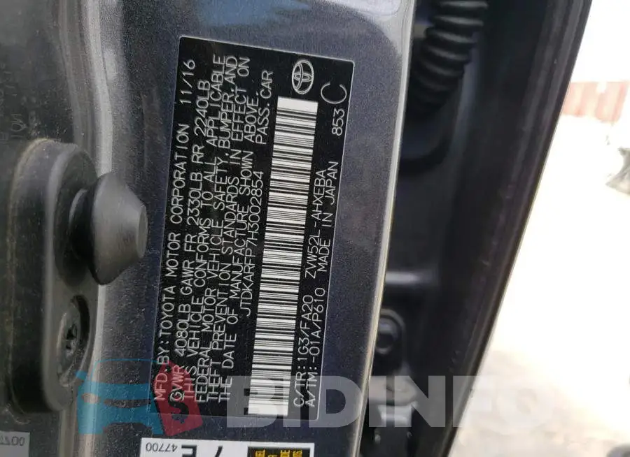 JTDKARFP7H3002854 Photo# 12