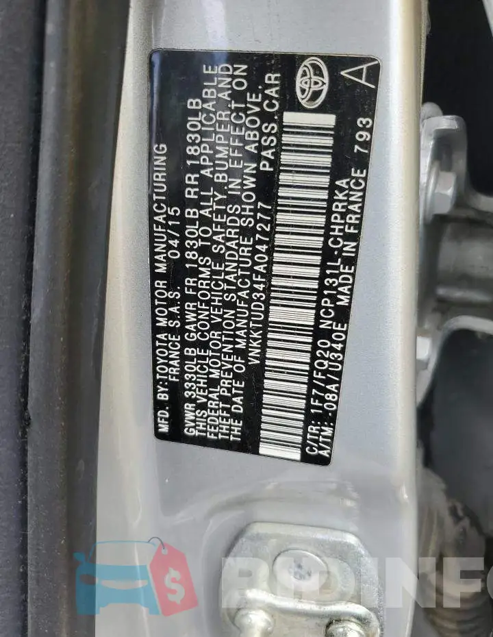 VNKKTUD34FA047277 Photo# 12