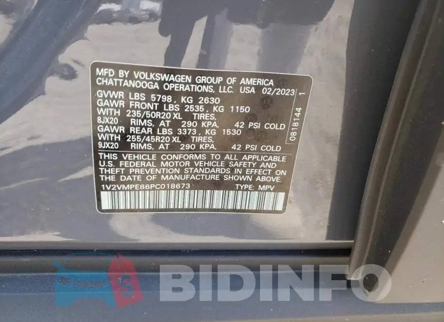 1V2VMPE86PC018673 Photo# 12