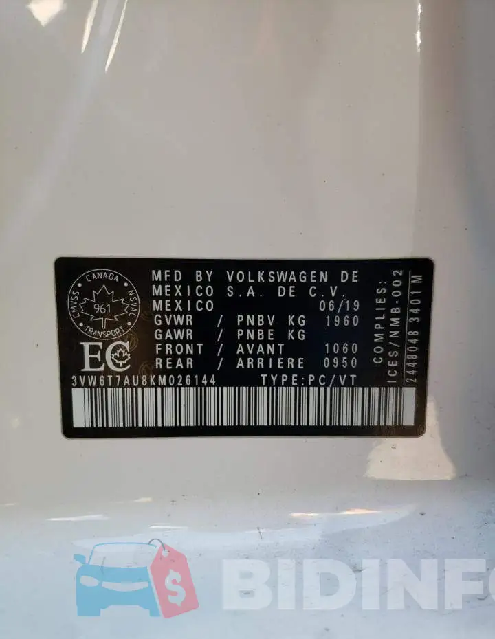 3VW6T7AU8KM026144 Photo# 13