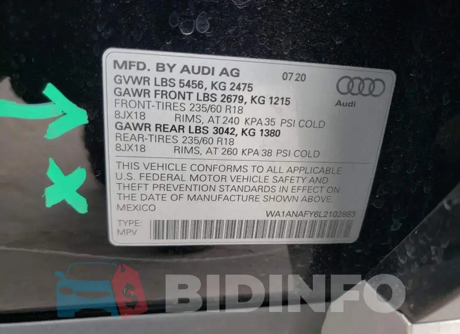 WA1ANAFY6L2102883 Photo# 13
