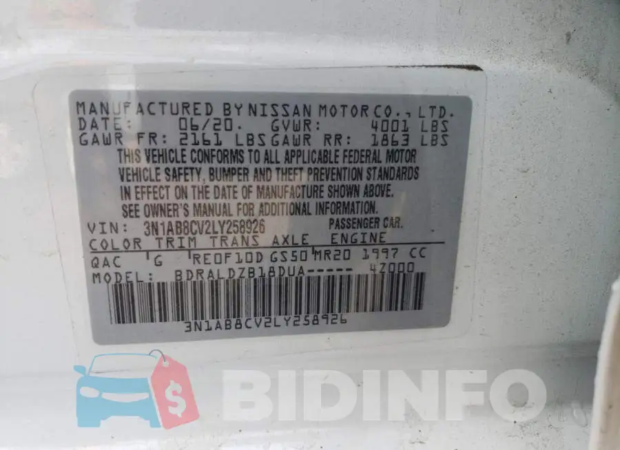 3N1AB8CV2LY258926 Photo# 12