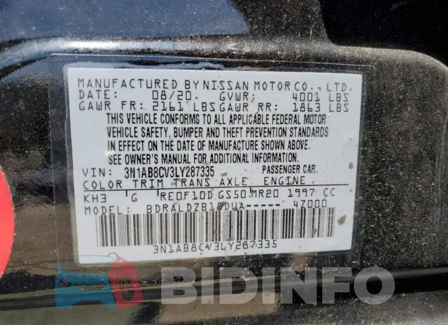 3N1AB8CV3LY287335 Photo# 13