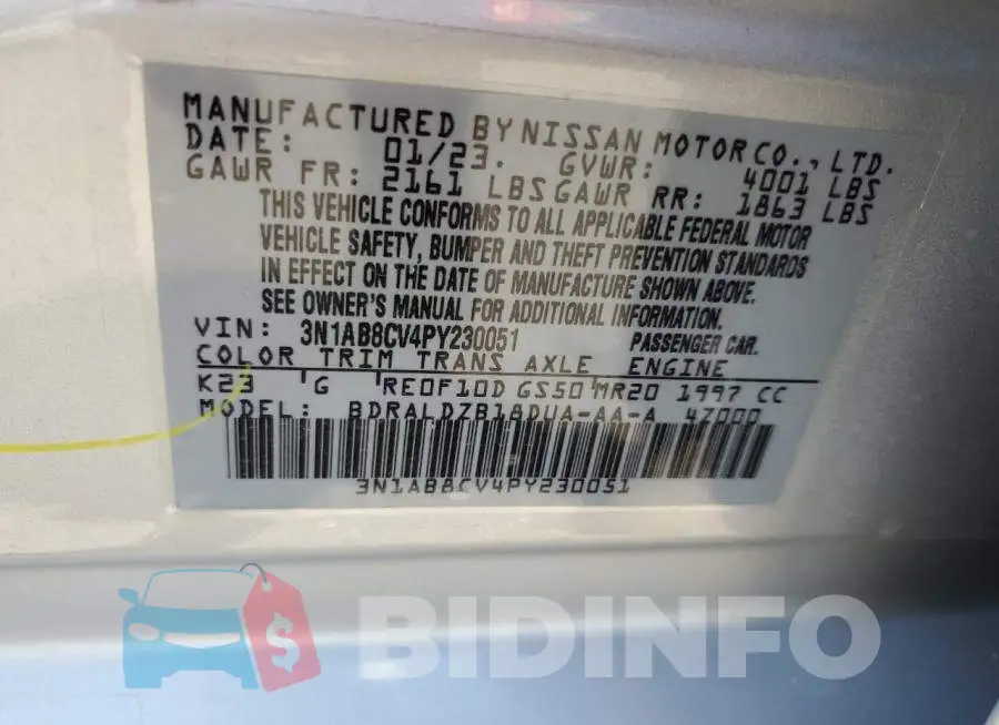 3N1AB8CV4PY230051 Photo# 12