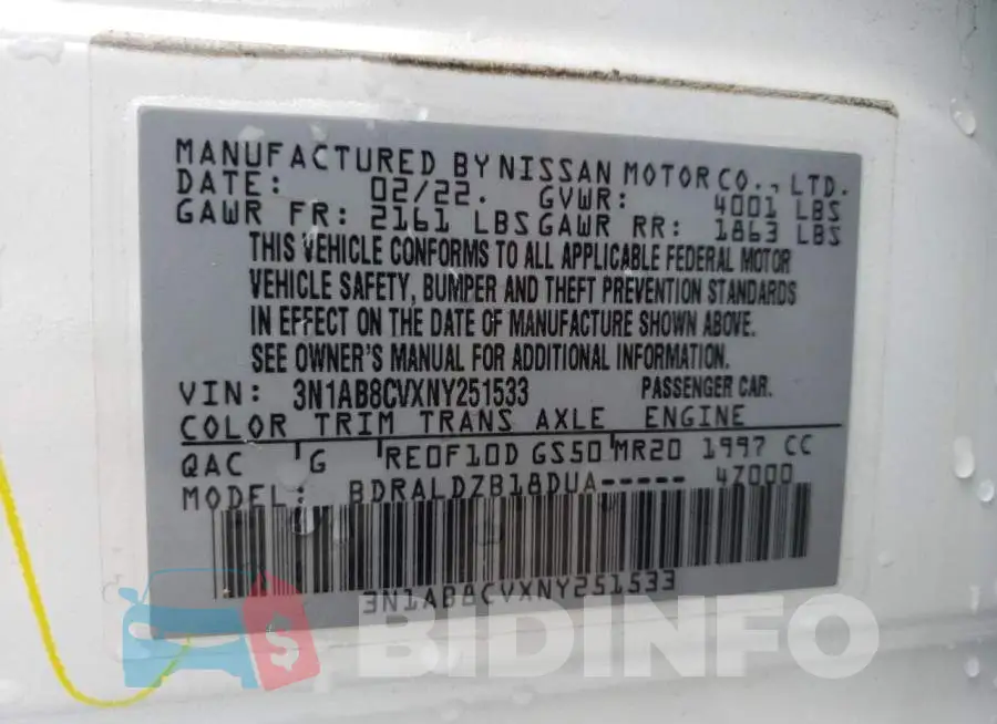3N1AB8CVXNY251533 Photo# 12