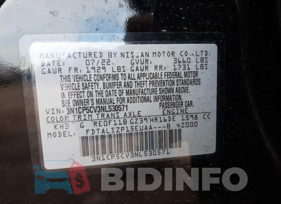 3N1CP5CV3NL530571 Photo# 12