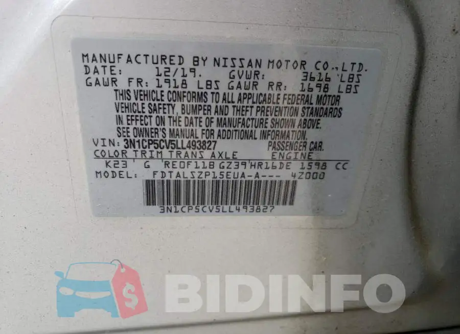 3N1CP5CV5LL493827 Photo# 13