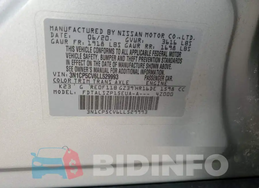 3N1CP5CV6LL529993 Photo# 13
