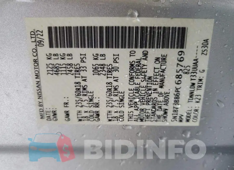 5N1BT3BB6PC685769 Photo# 13