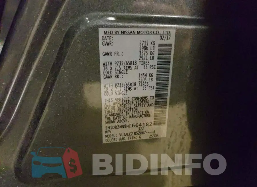 5N1DR2MN9HC664182 Photo# 13