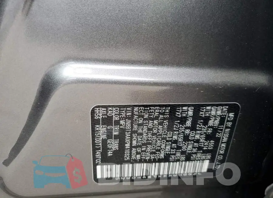 JN8BT3AAXPW410325 Photo# 13