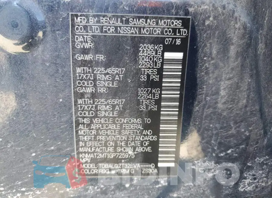 KNMAT2MT1GP725975 Photo# 13