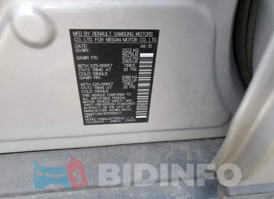 KNMAT2MV3FP556607 Photo# 13
