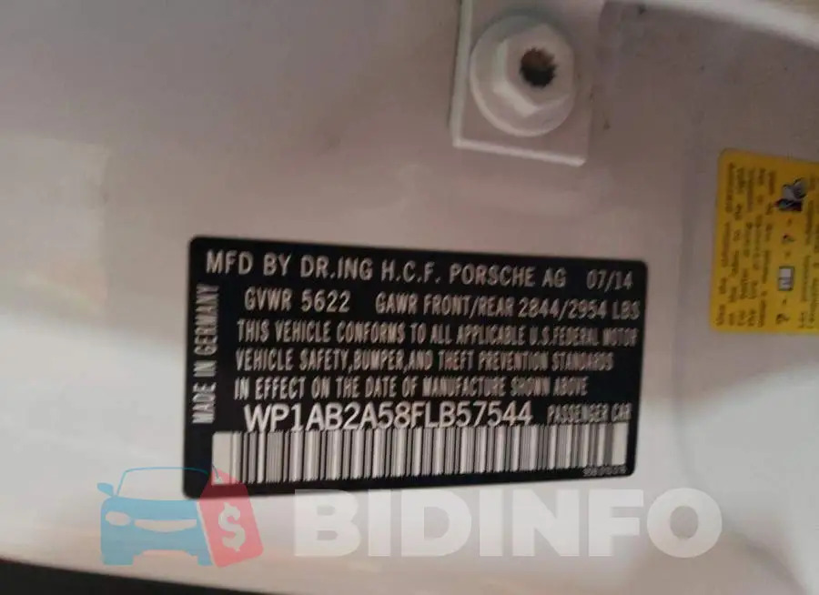 WP1AB2A58FLB57544 Photo# 13