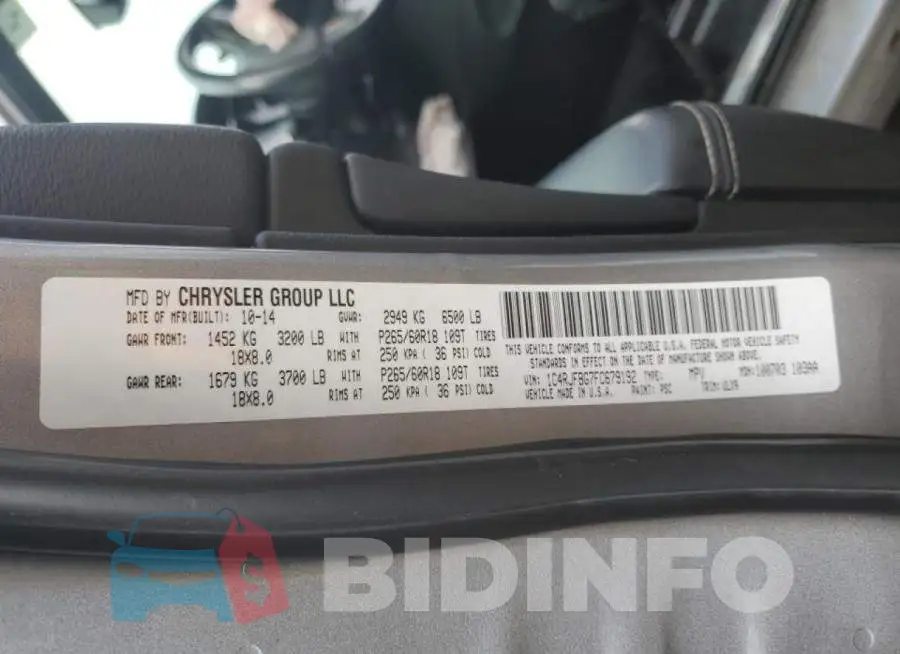 1C4RJFBG7FC679192 Photo# 14