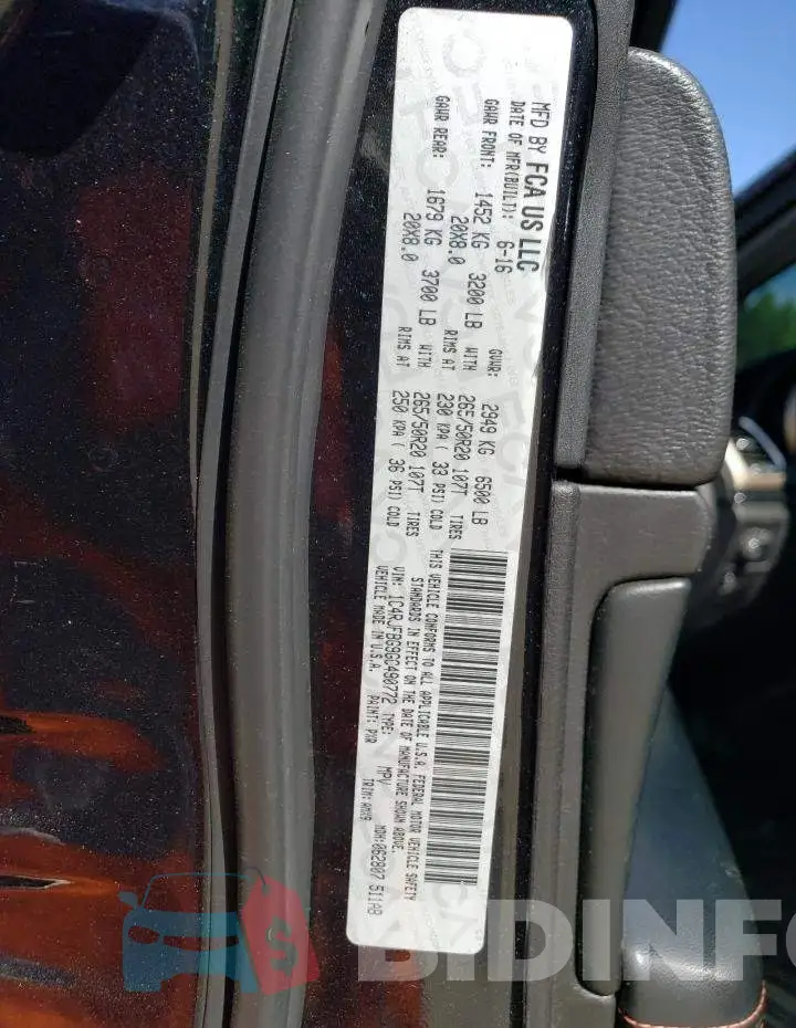 1C4RJFBG9GC490772 Photo# 13