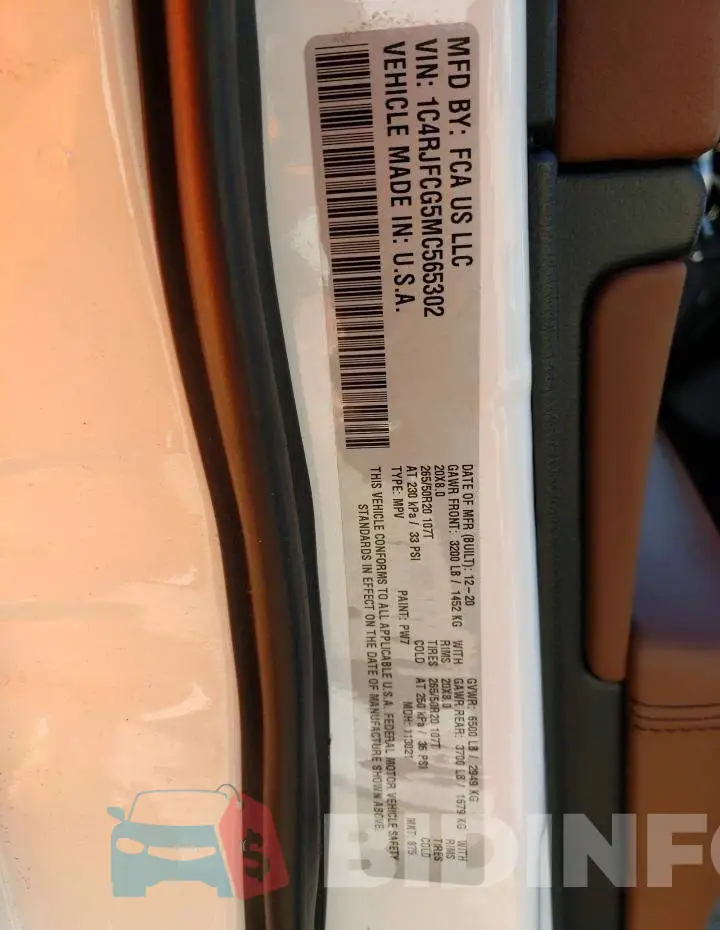 1C4RJFCG5MC565302 Photo# 14
