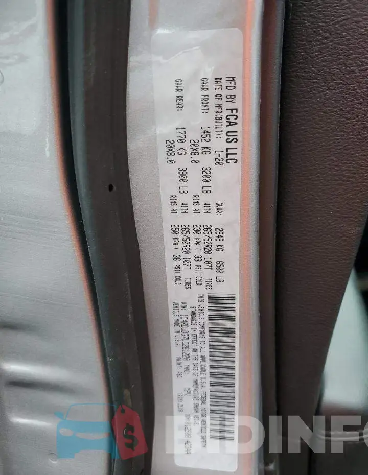 1C4RDJDG7LC261220 Photo# 13