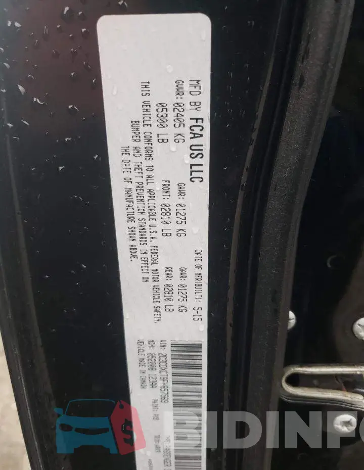 2C3CDXCT9FH857569 Photo# 12