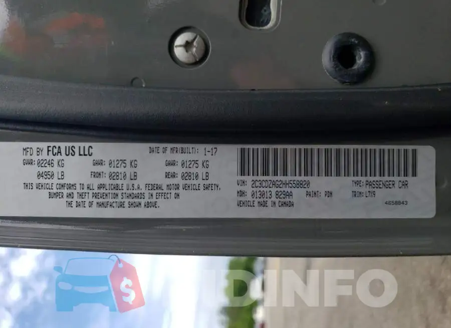 2C3CDZAG2HH558820 Photo# 12
