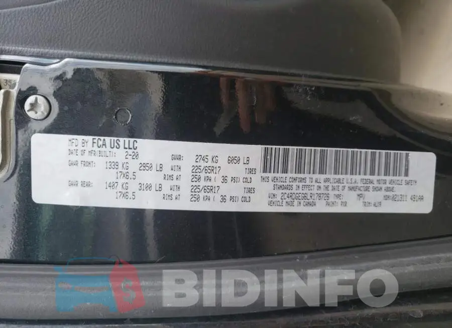 2C4RDGEG6LR178726 Photo# 14